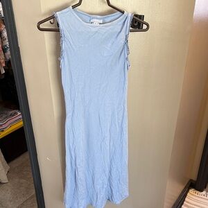 Light Blue Sleeveless Midi Dress